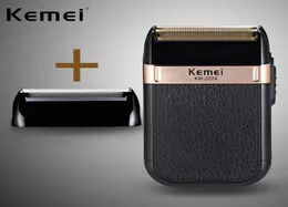 KEMEI Yeni Tıraş Makinesi USB Şarj Pistorlu Çift Örgü Altın ve Gümüş Bıçak Örgü Yıkanabilir Tıraş Makinesi KM2024 52884763