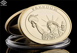 2001911 Kom ihåg Attacks 1 World Trade Center Statue of Liberty Gold Plated Godness för att återkalla History Collection6818750