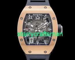 RM Luxury Watches Mechanical Watch Mills RM010 Automatiskt extra stort datum Rose Gold STG9