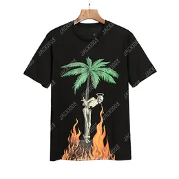 Palm PA 24SS Summer Letter Flame Printing Logo T Shirt pojkvän gåva Löst överdimensionerad hiphop unisex kort ärmälskare stil tees änglar 2020 xpc