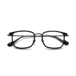 النظارات البصرية للرجال للنساء Retro GMS 635 مصمم الأزياء نظارات ورقة التيتانيوم إطار تفصيلي مرونة نمط مربع مضاد اللوحة الخفيفة مع مربع
