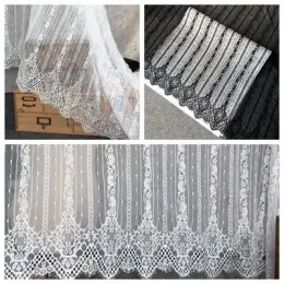 Cílios de cílios de 3 metros/lotes de pálpebras de renda de renda preta branca tecidos de renda artesanal Acessórios de vestido de noiva de roupas diy 150 cm de largura