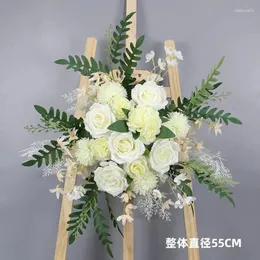 Flores decorativas Simulação de Flor de Flores de Casamento Arco de seda redonda Pavilhão Arte Decoração de decoração TAGEM T Estágio