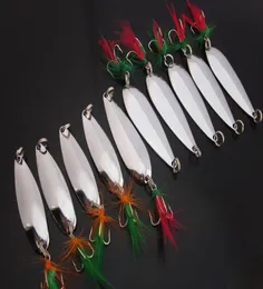 50pclot Fishing Lure Spoon Fishing Lopons Крюки 65G72G0124229353