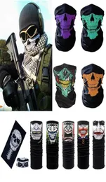 DHL Schiffsschädel Magic Turban Bandanas Schädel Gesichtsmasken Skelett Outdoor Sport Ghost Hals Schals Stirnband Radsportmotorrad Wrap3531779