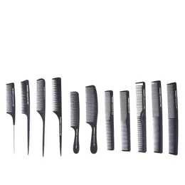 Black Professional Combs Hairdressing Novo pente de pente de pente de pente de pente de pente estático de pente estático