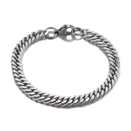 Chain Mens rostfritt stål kubansk armband med högkvalitativa män och kvinnors smycken i olika längder J240508