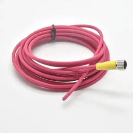 2024 Nowy czerwony drut stały miedziany kabel PUR M12 4P/8P Wodoodporny i ognioodporne złącze złącza przemysłowe złącze do wodoodpornej miedzi