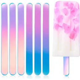 50Pcs Gradient Ice Cream Stick Reusable Acrylic Cakesicle Sticks Durable Freezer Popsicle Candy Cakesicles Home Party 240508
