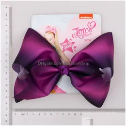 Klipsy do włosów Barrettes Rainbow Bows 8 cali Plaid siwa