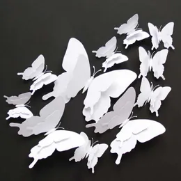 3PCSFridge Magnets 12Pcs/Set 3D Double Layer Pterosaur Butterfly Wall Sticker Home Decoration For Wedding Large Butterflies Magnet Fridge Stickers