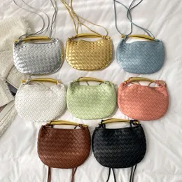 Stores are 85% off Woven Bag Women 2024 Hot Sale Shark Dumpling Folded ShoulderJU0V