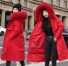 Women039s Down Parkas Tyjtjy Winter Jacket Women Coat Collar Long Parka Mujer Ladies Puffer Elegante Casaco Feminino Outwe3158250