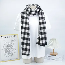 Thickened warm scarf for autumn and winter, new Maillard imitation cashmere plaid scarf for women, high-end and versatile shawl for winter