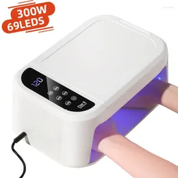 Nail Dryers 69LEDS UV LED Lamp For Fast Drying Gel Nails Polish 300W Professional Lamps With Timer Auto Sensor