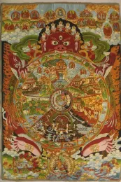 Skulpturer Tibetansk buddhist / nepal / guld tapestry / thangka / reinkarnation / thangka