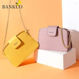 Bag Bankuo Women's Spring Handbag Pu Leather Frosted Casual Shoulder Women Design Luxury Fashion Zipper Purse Z136