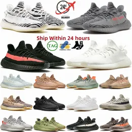 Designer skor boost springa v2 sneakers tränare mens ben onyx stål grå kvinnor skiffer granit kol kärna svart rött salt ton bländande vit blå sko uppfödda oreo män