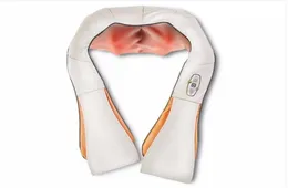 U Form Electrical Shiatsu Back Neck Shoulder Massager EU Plug and Flat Plug Infrared 3D Kneing Massage25702432806
