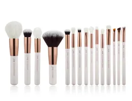 Jessup Pearl White Professional Makeup rates Set Make Up Brush Tools Kit Foundation Powder Natural Synthetic Hair7841909