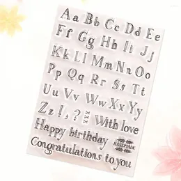 Storage Bottles Seal Stamp Transparent Alphabet Pattern Silicone Stamps For DIY Crafts Scrapbooking Po Diary Decor