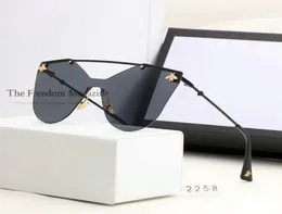 Роскошные дизайнерские пчелы бренд солнцезащитные очки K2258 кошачьи глаза без оправы женские бокалы Antiv400 Простые атмосферные очки с 8365989
