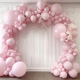 Partydekoration 75 PCs Set 5 Zoll Pink Latex Ballon 32,8ft Aluminiumfolie Hanging Wirbel Geburtstag Ballons für