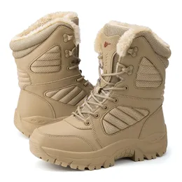 Зимние мужские ботинки Большой размер плюшевые теплые снежные ботинки на открытые модные боевые ботинки Классические черные кроссовки платформы 240420