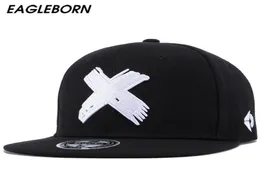 Eagleborn Black Snapback Polyester Cap Hip Hop Baseball Cap broderi Mens Casquette Snap Back Fashion Baseball Cap Gorras D181109650356