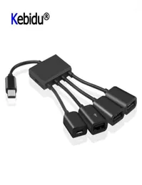 허브 OTG 34 포트 타이프 31 허브 휴대용 전력 충전 케이블 커넥터 어댑터 유형 C에서 3 개 USB 20 포트 마이크로 USB13895691