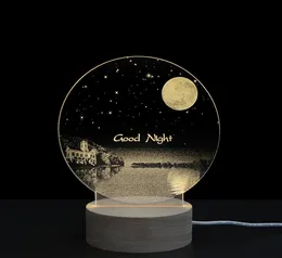 3d Moon Lampe Illusion Nachtlicht angetrieben von USB dekorativen LED -Tischlampe Weihnachtsgeburtstagsgeschenk für Kinder Jungen Mädchen Childr4305062