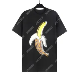 Palm 24SS خطاب الصيف طباعة Leopard Banana Logo T Shirt صديقها الهدية فضفاضة الهيب هوب كبيرة للجنسين عشاق الأكمام القصير على غرار Tees Angels 2211 Yeh