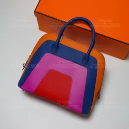 12A 1: 1 Designer -Taschenbeutel von höchster Qualität Nischenkunst Farbkontrast speziell gestaltet 31 cm Regenbogenfarbe Fashion Sty