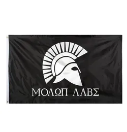 3x5fts 90cmx150cm grekiska Spartan Molon Labe -flagga Kom och ta den direkt fabrik6006018