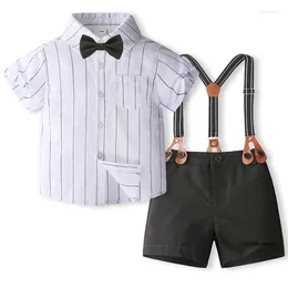 Set di abbigliamento 4 pari 2024 Summer Toddler Boy Set Set coreano Stripe Short Short Shorts Shorts Shorts Kids Luxury Kids BC1003-1