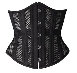 24 BONES FEELLE WONY MESH FRUSTANT LEAST BEACTERER UNDERBUST CORSET CORSET FORMERS 28 سم