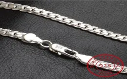 Halsband 5mm 50 cm män smycken hela nytt mode 925 Sterling Silver Big Long Wide Tendy Male Full Side Chain för Pendant19199359