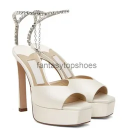 JC Jimmynessity Choo Luxury Summeral Bridal Wedding Seda Saeda Sandals Designer Shoes Women Open Toe Платформа каблуки Sandale Crystal Chairs Sandalias Eu35-43