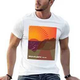 Men's T-Shirts Wild Atlantic Way Irish design retro cute T-shirt top sweater oversized mens T-shirtL2405