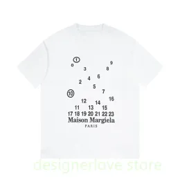 MM6 Мужские футболки Дизайнер Дизайн футболка Maison 6 Женские печатные футболка хлопчатобу