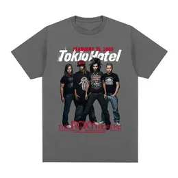 S Nuova band rock Tokio Hotel Music Thirt graphic Men Fomen Women Hip Hop Punk T-shirt gotico PURO cotone T-shirt a manica corta J240506