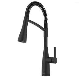 Kitchen Faucets Commercial Faucet Pull Down Sprayer High Arc Matte Black Finish No Leaks Easy Install Water-Efficient Durability