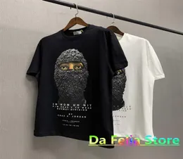 2021SS ih nom uh nit RELAXED Tshirt Men Women Casual High Quality Pearl Mask Printed Tops ih nom uh nit Paris Tee Inside Tag X0718844246