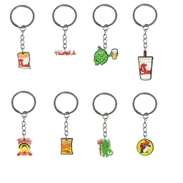 Keychains Lanyards Fe Chicken Keychain Key Rings Mini Cute Keyring For Classroom Prizes School Bags Backpack Suitable Schoolbag Day Bi Otlrc