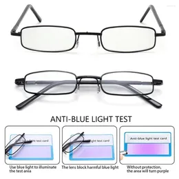 Sunglasses Metal Reading Glasses Slim Readers Anti-fatigue Optical Eyegalsses Pen Clip Tube Case Ultra-light Full Frame