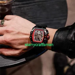 RM luksusowe zegarki mechaniczne Mills Johnson Watch Men Mechanical Xenon Męsknonkor W czasoprzestrzeni Męska koncepcja Men Mechanical Tritium Gas Watch All Black St9y