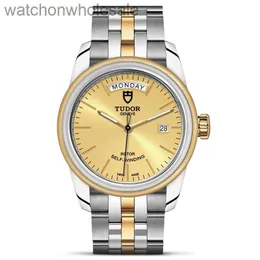 Luxury Tudory Brand Designer Designer Owatch Emperor Rudder Series 18K Gold Watch Week Calendario Automatico Meccanico MENS Watch M56003 con logo reale 1: 1