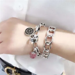 Braccialetti Link Weiyue Bracciale di moda retrò europea e americana femmina S925 Sterling Silver versione coreana Gioielli