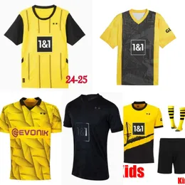Dortmunds 23 24 25サッカージャージホームアウェイ4番目の4番目のスペシャルサンチョ2023 2024 2025カップトリコット50周年記念サッカーシャツキッズキットシャツサードハラーReusセット