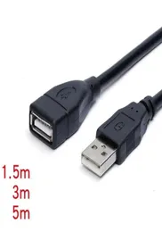 USB 20 Male a fêmea Cabo USB 15m 3m 5m Extender Fio do cabo Super Speed Data Sync Sync